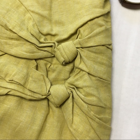 Nordstrom Taylor Linen Citron Green Dress, sz 2 - Picture 4 of 8